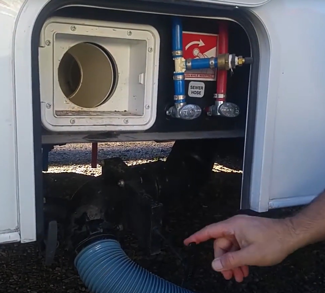 Step-by-step guide to drain the waste water in your for rent Camper in San Diego